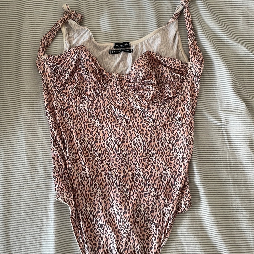 COPY - Never worn urban outfitters out from under cheetah print body suit with …